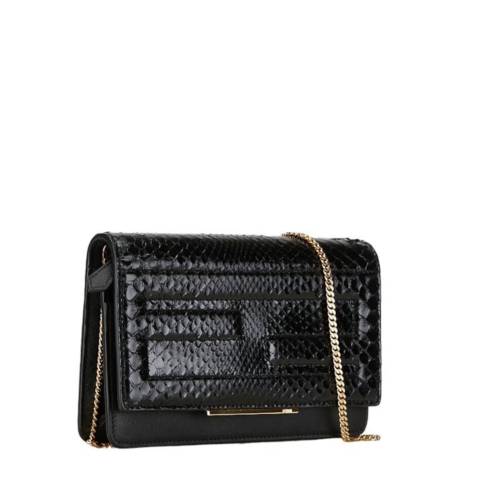 Fendi Shoulder Bag Chain Black Python - image 1